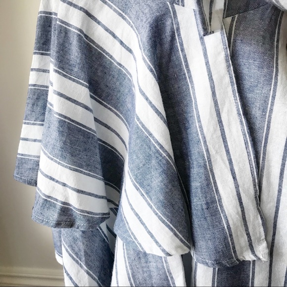 Ruffle Poplin Stripe Skirt - Picture 7 of 8